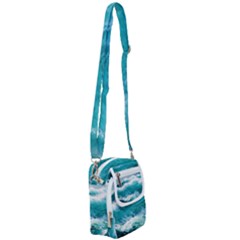 Waves Ocean Sea Tsunami Nautical 4 Shoulder Strap Belt Bag by Jancukart