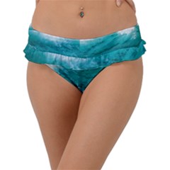 Waves Ocean Sea Tsunami Nautical 4 Frill Bikini Bottoms