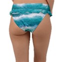 Waves Ocean Sea Tsunami Nautical 4 Frill Bikini Bottoms View2