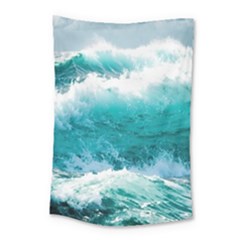 Waves Ocean Sea Tsunami Nautical 4 Small Tapestry by Jancukart