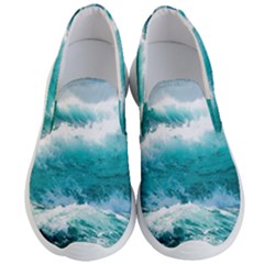 Waves Ocean Sea Tsunami Nautical 4 Men s Lightweight Slip Ons