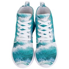 Waves Ocean Sea Tsunami Nautical 4 Women s Lightweight High Top Sneakers