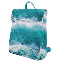 Waves Ocean Sea Tsunami Nautical 4 Flap Top Backpack by Jancukart