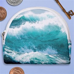 Waves Ocean Sea Tsunami Nautical 4 Horseshoe Style Canvas Pouch by Jancukart