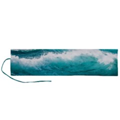 Waves Ocean Sea Tsunami Nautical 4 Roll Up Canvas Pencil Holder (l) by Jancukart