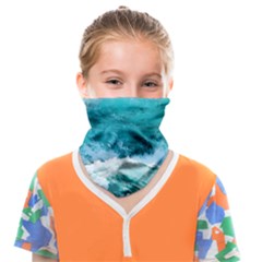 Waves Ocean Sea Tsunami Nautical 4 Face Covering Bandana (kids) by Jancukart