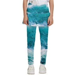 Waves Ocean Sea Tsunami Nautical 4 Kids  Skirted Pants by Jancukart