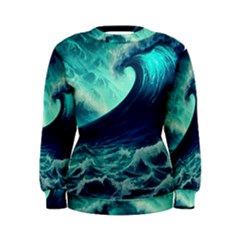 Waves Ocean Sea Tsunami Nautical Women s Sweatshirt