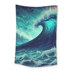 Waves Ocean Sea Tsunami Nautical Small Tapestry