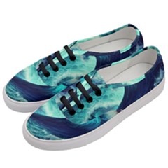 Waves Ocean Sea Tsunami Nautical Women s Classic Low Top Sneakers by Jancukart