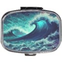 Waves Ocean Sea Tsunami Nautical Mini Square Pill Box View1