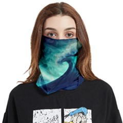 Waves Ocean Sea Tsunami Nautical Face Covering Bandana (two Sides) by Jancukart