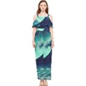 Waves Ocean Sea Tsunami Nautical Draped Sleeveless Chiffon Jumpsuit View1