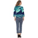 Waves Ocean Sea Tsunami Nautical Cut Out Wide Sleeve Top View4