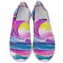 Tsunami Waves Ocean Sea Nautical Nature Water Blue Water Men s Slip On Sneakers View1