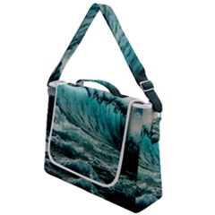 Tsunami Waves Ocean Sea Nautical Nature Water Blue Black Box Up Messenger Bag