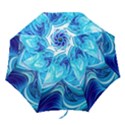 Tsunami Waves Ocean Sea Nautical Nature Abstract Blue Water Folding Umbrellas View1