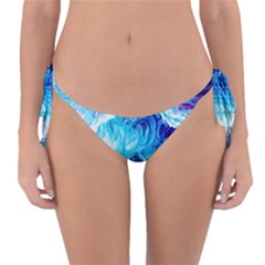 Tsunami Waves Ocean Sea Nautical Nature Abstract Blue Water Reversible Bikini Bottoms