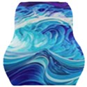 Tsunami Waves Ocean Sea Nautical Nature Abstract Blue Water Car Seat Back Cushion  View1