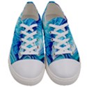 Tsunami Waves Ocean Sea Nautical Nature Abstract Blue Water Men s Low Top Canvas Sneakers View1