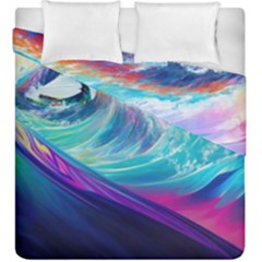 Waves Ocean Sea Tsunami Nautical Nature Water Duvet Cover Double Side (king Size) by Jancukart