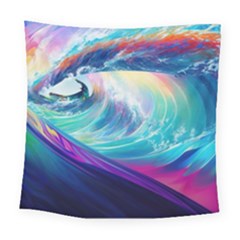 Waves Ocean Sea Tsunami Nautical Nature Water Square Tapestry (large)