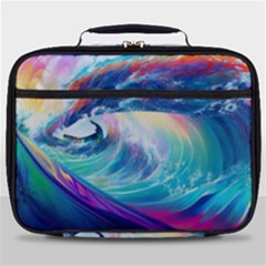 Waves Ocean Sea Tsunami Nautical Nature Water Full Print Lunch Bag