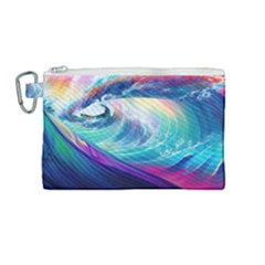 Waves Ocean Sea Tsunami Nautical Nature Water Canvas Cosmetic Bag (medium) by Jancukart