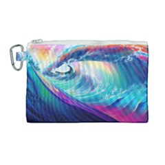 Waves Ocean Sea Tsunami Nautical Nature Water Canvas Cosmetic Bag (large) by Jancukart