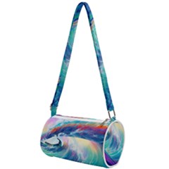 Waves Ocean Sea Tsunami Nautical Nature Water Mini Cylinder Bag by Jancukart