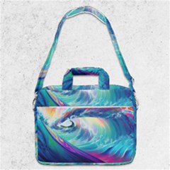 Waves Ocean Sea Tsunami Nautical Nature Water Macbook Pro 13  Shoulder Laptop Bag  by Jancukart