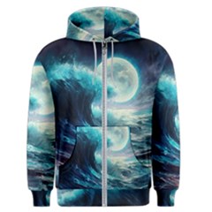 Tsunami Waves Ocean Sea Nautical Nature Water 4 Men s Zipper Hoodie