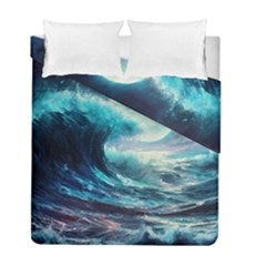 Tsunami Waves Ocean Sea Nautical Nature Water 4 Duvet Cover Double Side (full/ Double Size)