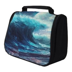 Tsunami Waves Ocean Sea Nautical Nature Water 4 Full Print Travel Pouch (small) by Jancukart