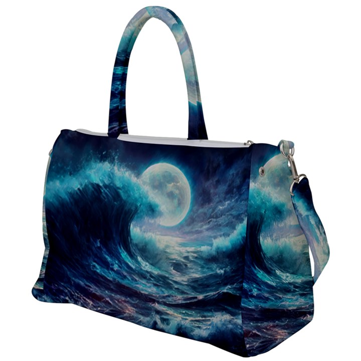 Tsunami Waves Ocean Sea Nautical Nature Water 4 Duffel Travel Bag