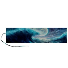 Tsunami Waves Ocean Sea Nautical Nature Water 4 Roll Up Canvas Pencil Holder (l) by Jancukart