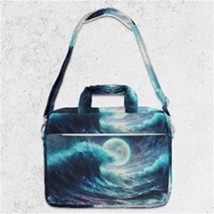 Tsunami Waves Ocean Sea Nautical Nature Water 4 Macbook Pro 13  Shoulder Laptop Bag  by Jancukart