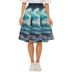 Tsunami Waves Ocean Sea Nautical Nature Water 4 Classic Short Skirt by Jancukart