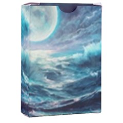 Tsunami Waves Ocean Sea Nautical Nature Water 4 Playing Cards Single Design (rectangle) With Custom Box