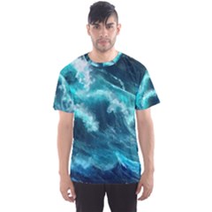 Thunderstorm Tsunami Tidal Wave Ocean Waves Sea Men s Sport Mesh Tee