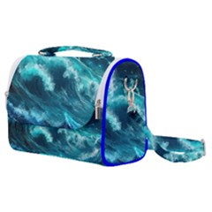 Thunderstorm Tsunami Tidal Wave Ocean Waves Sea Satchel Shoulder Bag by Jancukart