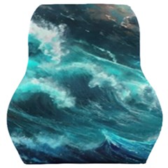 Thunderstorm Tsunami Tidal Wave Ocean Waves Sea Car Seat Back Cushion  by Jancukart