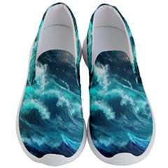 Thunderstorm Tsunami Tidal Wave Ocean Waves Sea Men s Lightweight Slip Ons by Jancukart