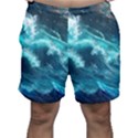 Thunderstorm Tsunami Tidal Wave Ocean Waves Sea Men s Shorts View1