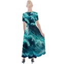 Thunderstorm Tsunami Tidal Wave Ocean Waves Sea Button Up Short Sleeve Maxi Dress View2