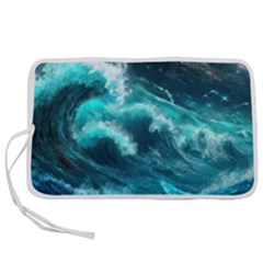 Thunderstorm Tsunami Tidal Wave Ocean Waves Sea Pen Storage Case (m) by Jancukart