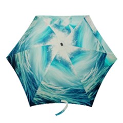 Tsunami Waves Ocean Sea Nautical Nature Water 8 Mini Folding Umbrellas