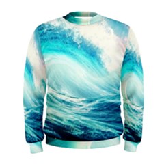 Tsunami Waves Ocean Sea Nautical Nature Water 8 Men s Sweatshirt by Jancukart