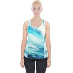 Tsunami Waves Ocean Sea Nautical Nature Water 8 Piece Up Tank Top