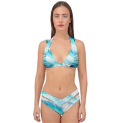 Tsunami Waves Ocean Sea Nautical Nature Water 8 Double Strap Halter Bikini Set by Jancukart